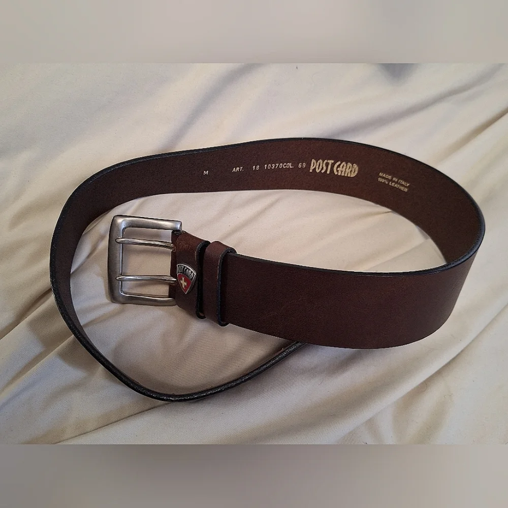 POSTCARD | Enamel Cross Crest, Dark Brown Leather Belt - Picture 8 of 14